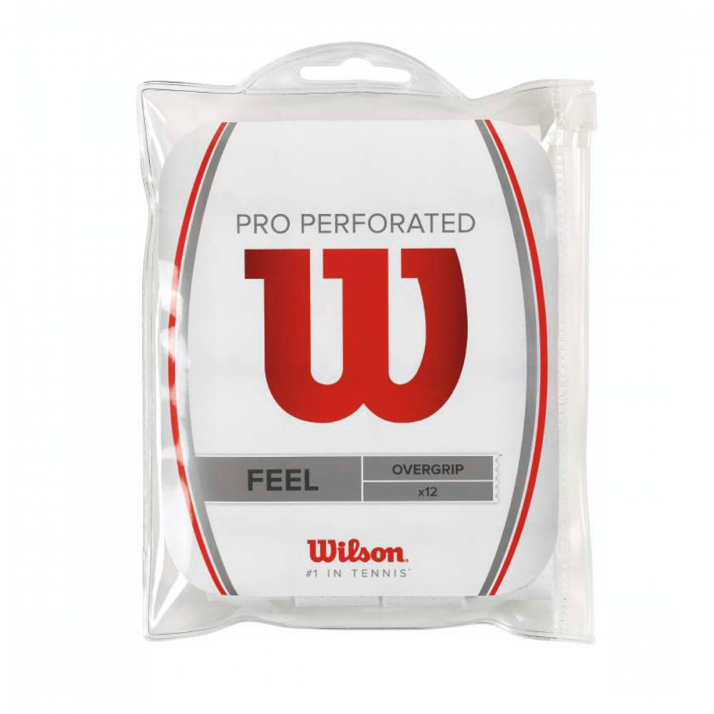 Wilson Pro Overgrip Perforated 12 pk (White)