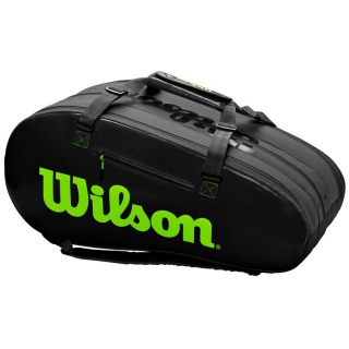 Wilson Super Tour 3 Compartment Tennis Bag (Black/Green)