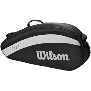 Wilson Federer Team 3 Racquet Tennis Bag (Black)
