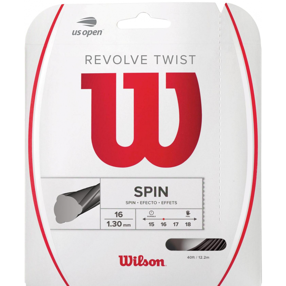 Wilson Revolve Twist 16g Grey Tennis String (Set)