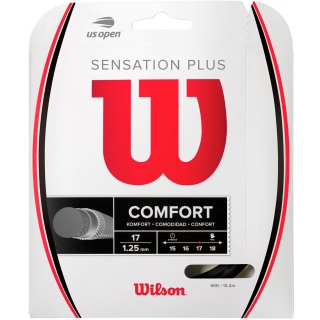 Wilson Sensation Plus 17g Black Tennis String (Set)