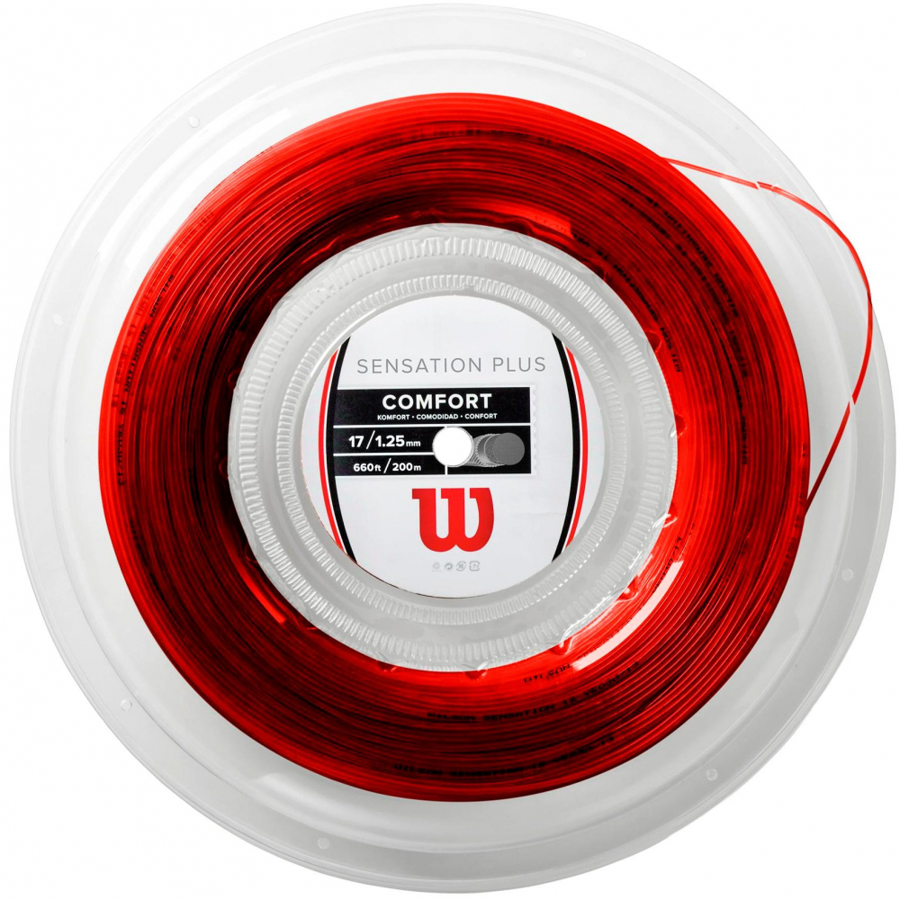 Wilson Sensation Plus 17g Red Tennis String (Reel)