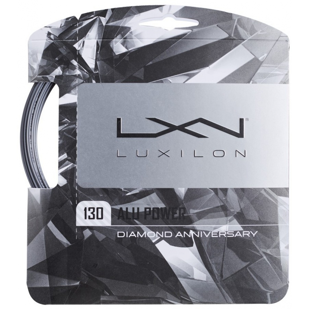 Luxilon ALU Power Diamond Edition 17g Silver Tennis String (Set)