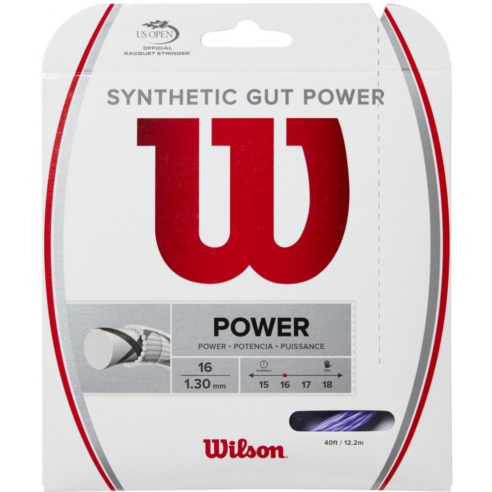 Wilson Synthetic Gut Power 16g Purple Tennis String (Set)