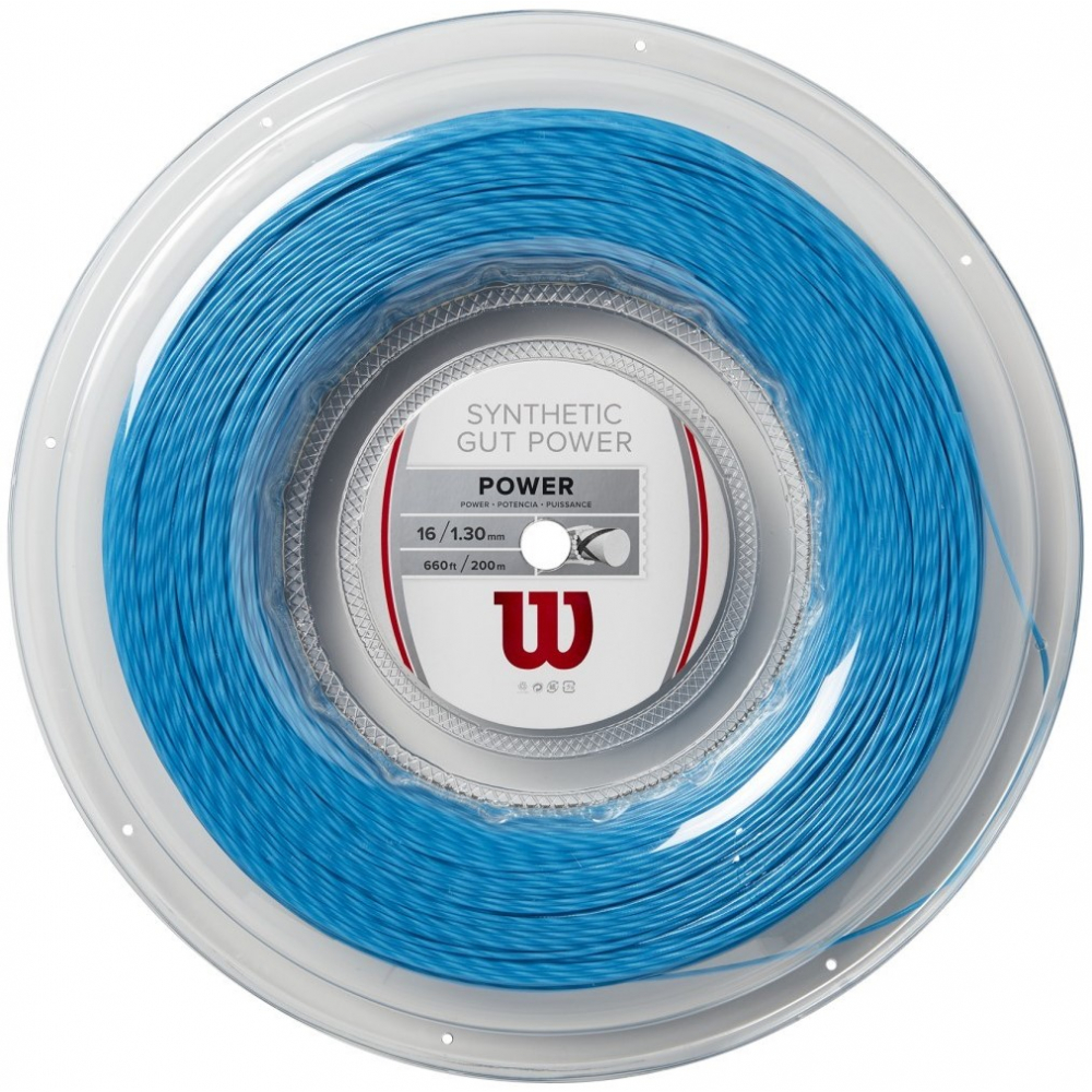 Wilson Synthetic Gut Power 16g Blue Tennis String (Reel)