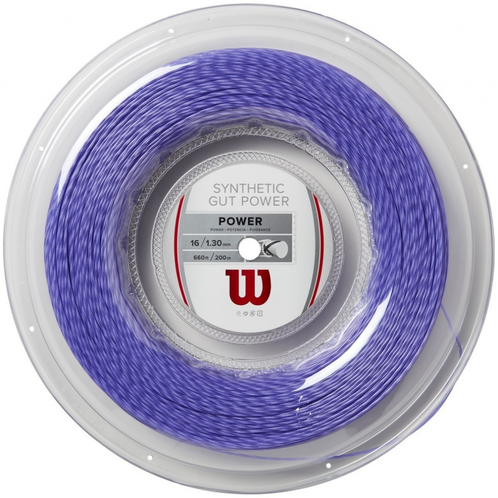 Wilson Synthetic Gut Power 16g Purple Tennis String (Reel)
