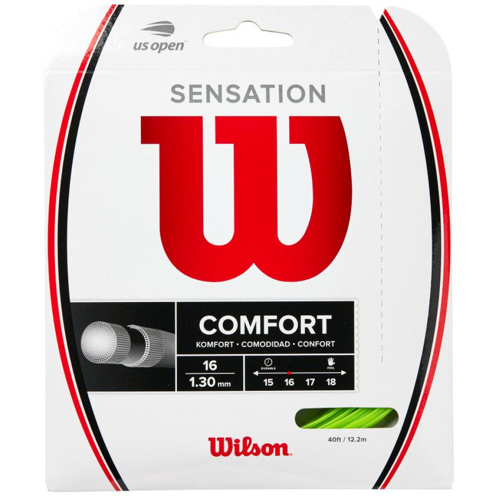 Wilson Sensation 16g Neon Green Tennis String (Set)
