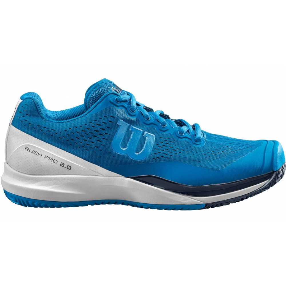 Wilson Men's Rush Pro 3.0 Tennis Shoes (Imperial Blue/White/Brilliant Blue)