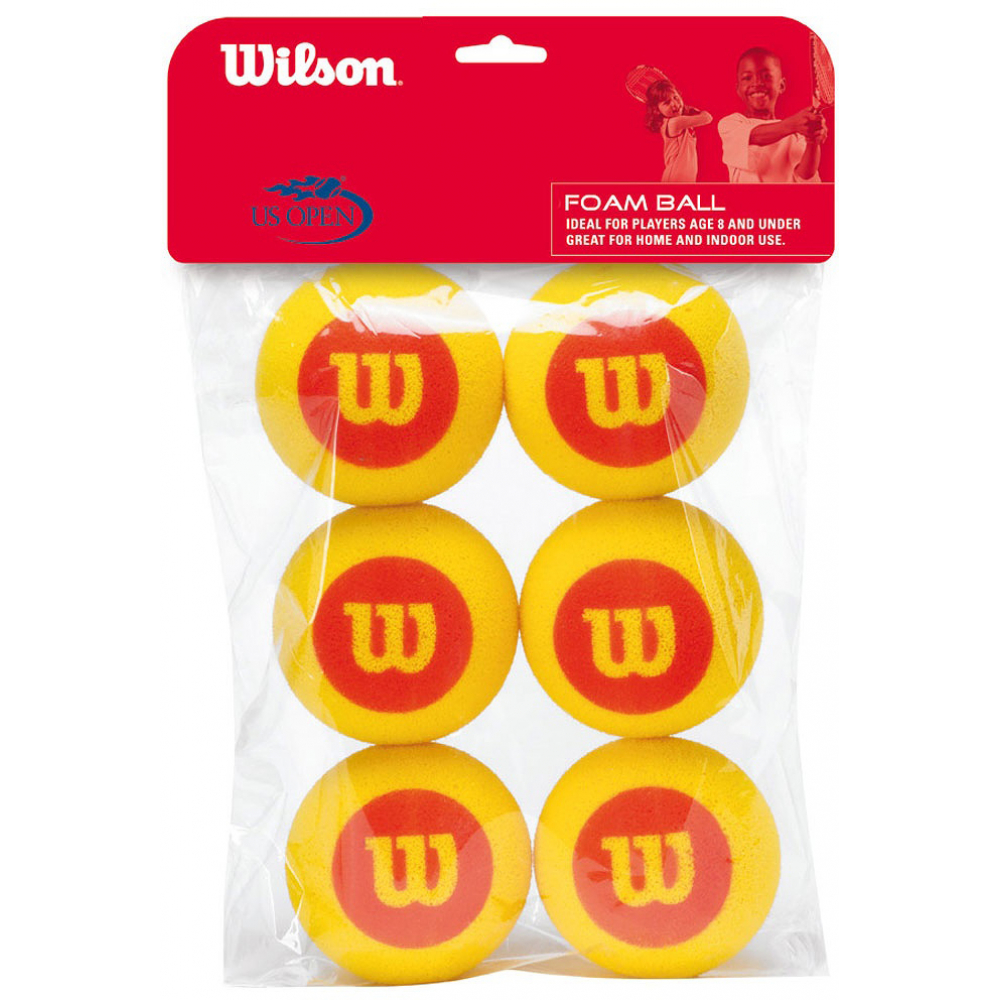 Wilson US Open Red Foam Tennis Balls (6 Balls)