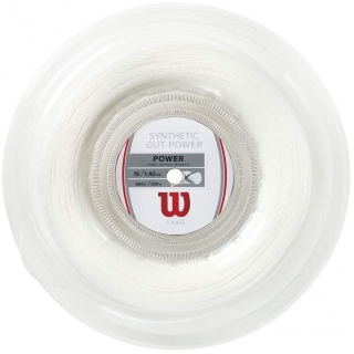 Wilson Synthetic Gut Power 17g White Tennis String (Reel)