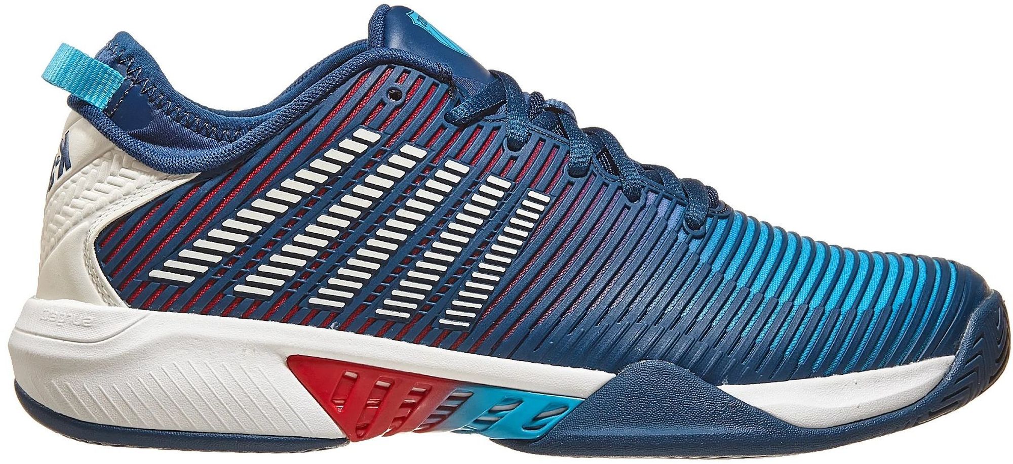 06615-418 K-Swiss Men's Hypercourt Supreme Tennis Shoes (Opal/Blanc De Blanc/Lollipop)