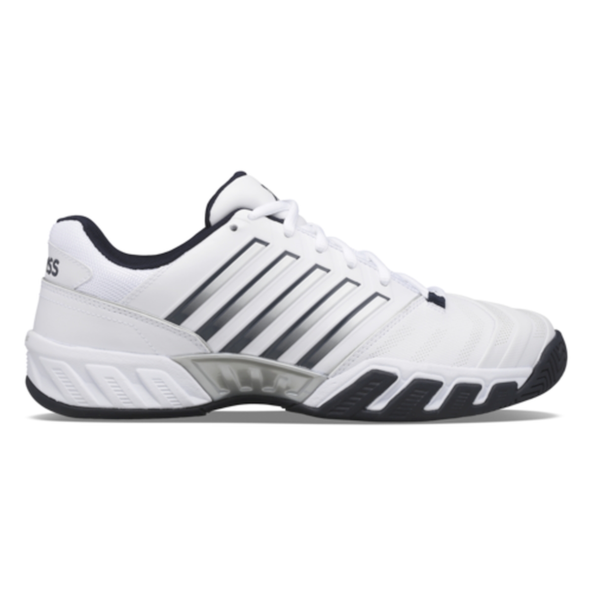 06989-177 K-Swiss Men's Bigshot Light 4 Tennis Shoes White-Peacoat-Silver