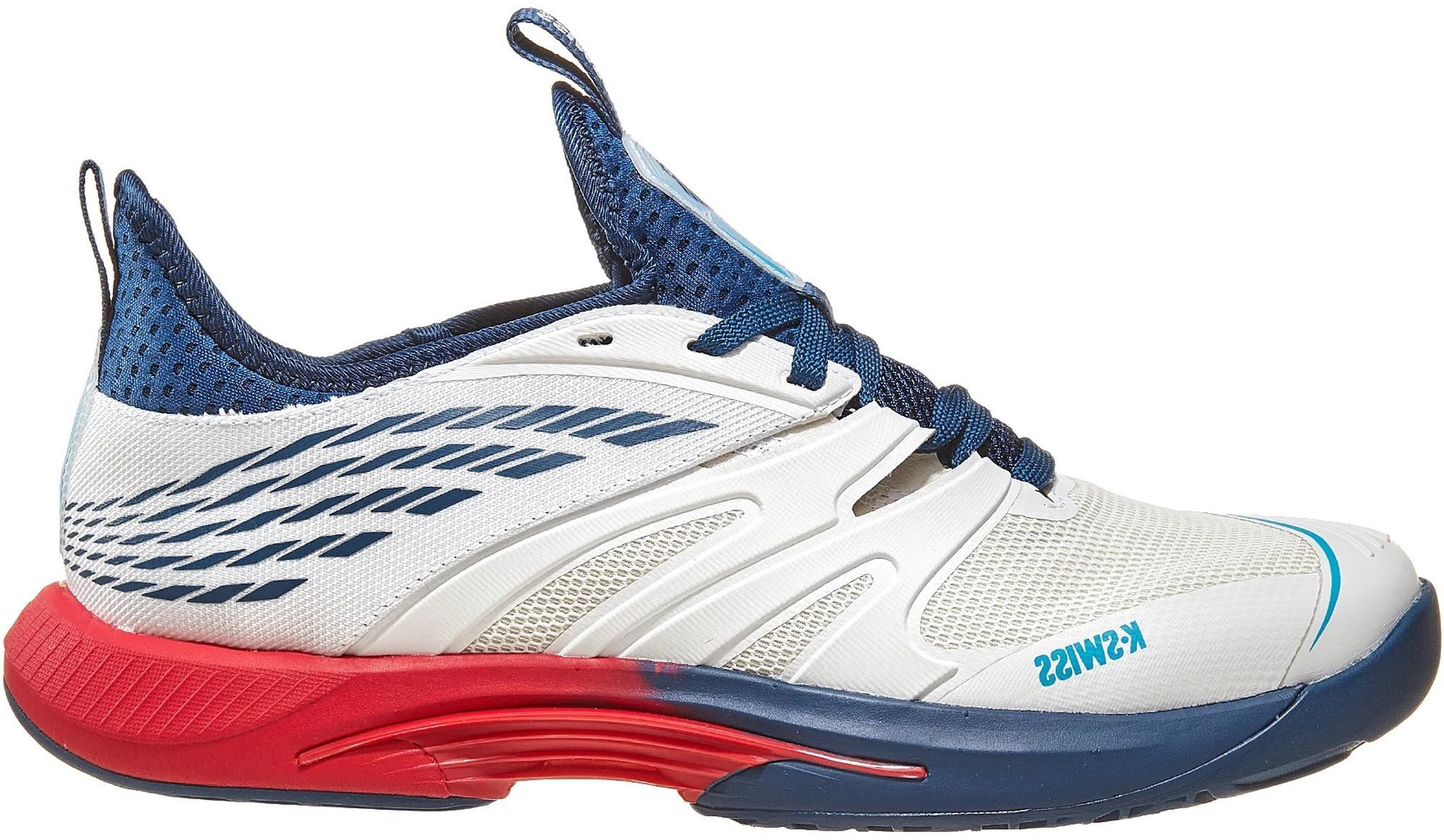 07392-146 K-Swiss Men's SpeedTrac Tennis Shoes (Blanc De Blanc/Blue Opal/Lollipop)