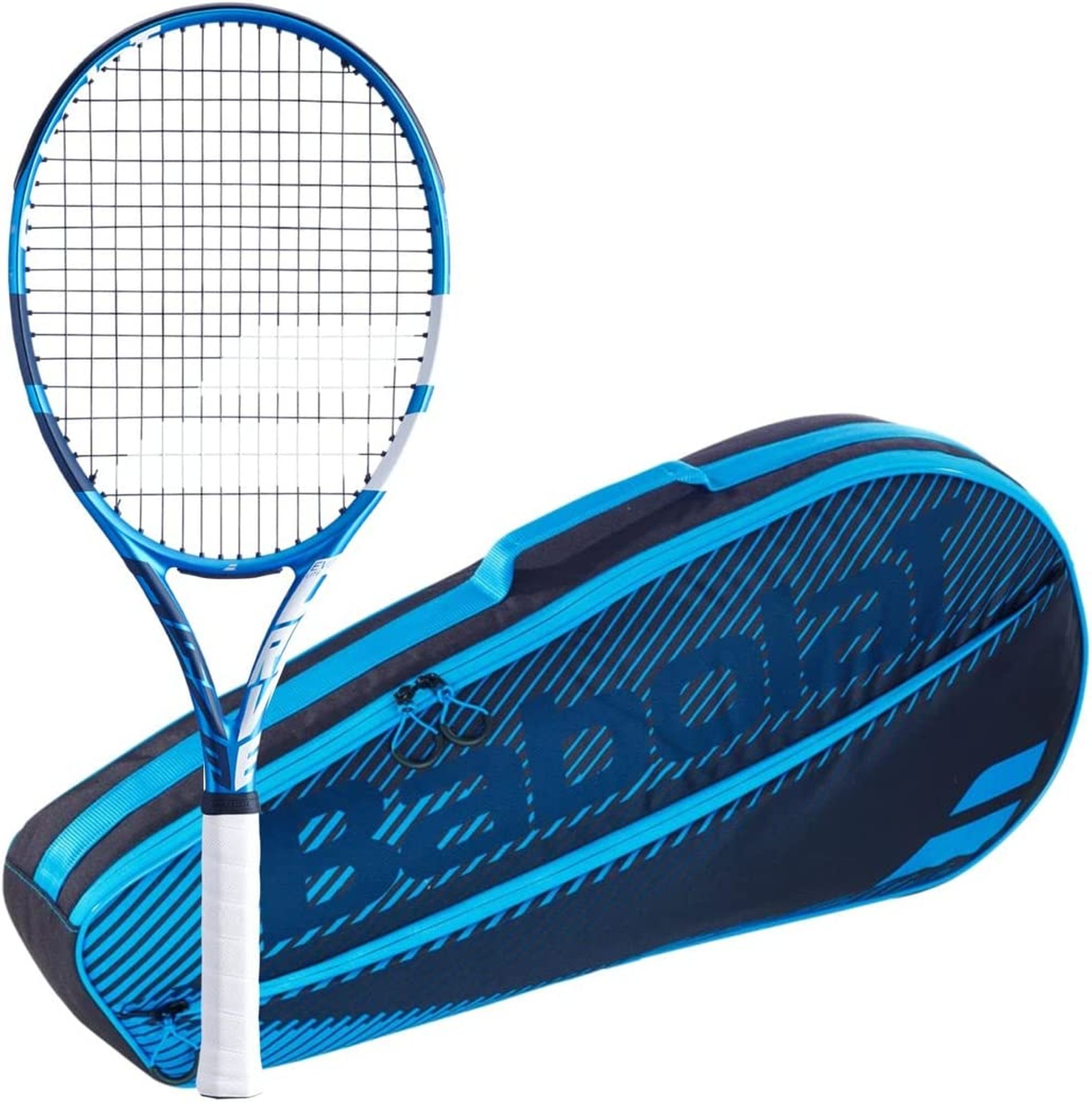 102432-751202-146-BNDL Babolat Evo Drive Lite + Blue Club Bag Tennis Starter Bundle