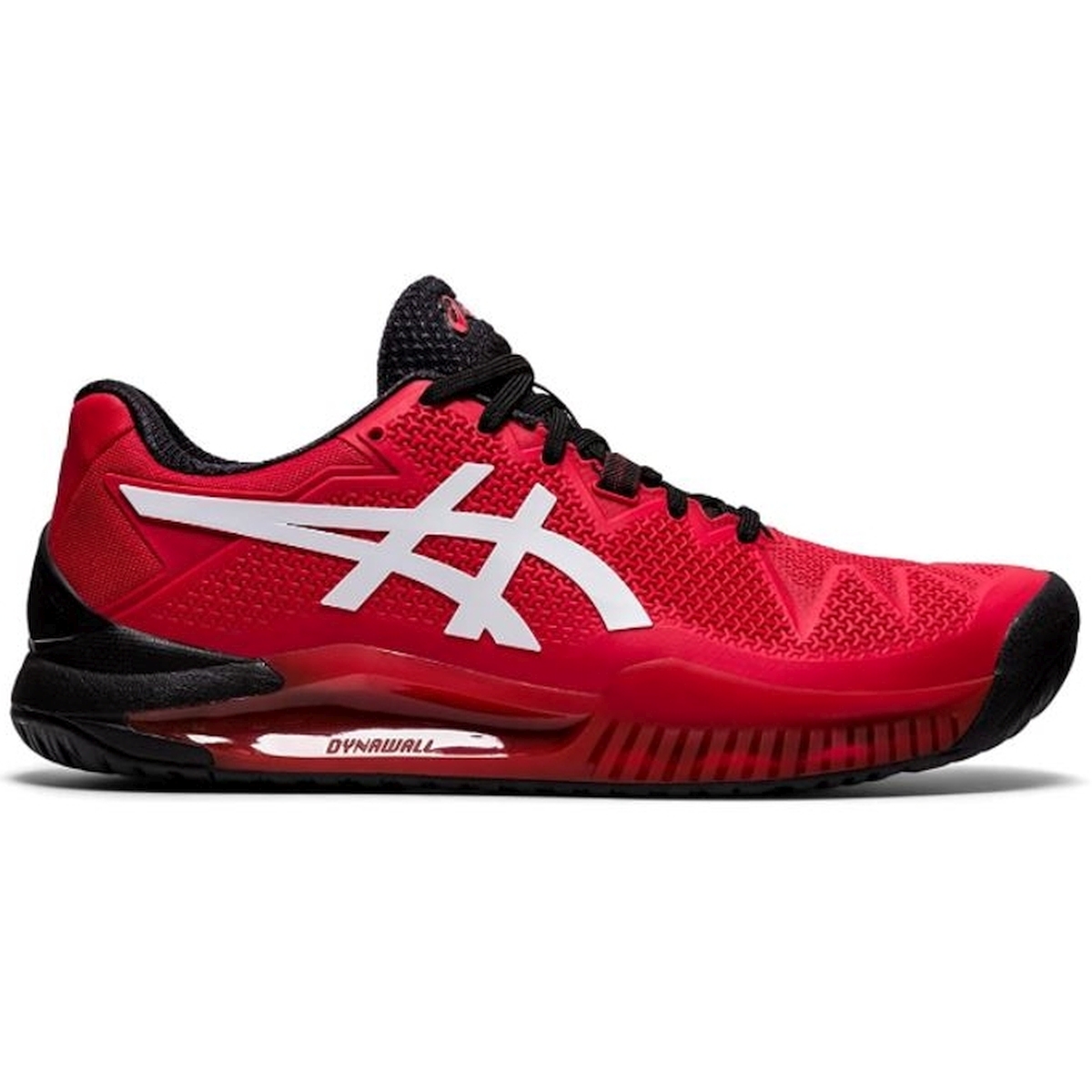 1041A079-601 ASICS Men's Gel-Resolution 8 Tennis Shoe (Electric Red/White)
