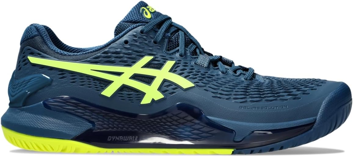 1041A330-404 Asics Men's Gel-Resolution 9 Tennis Shoe (Mako Blue/Safety Yellow)