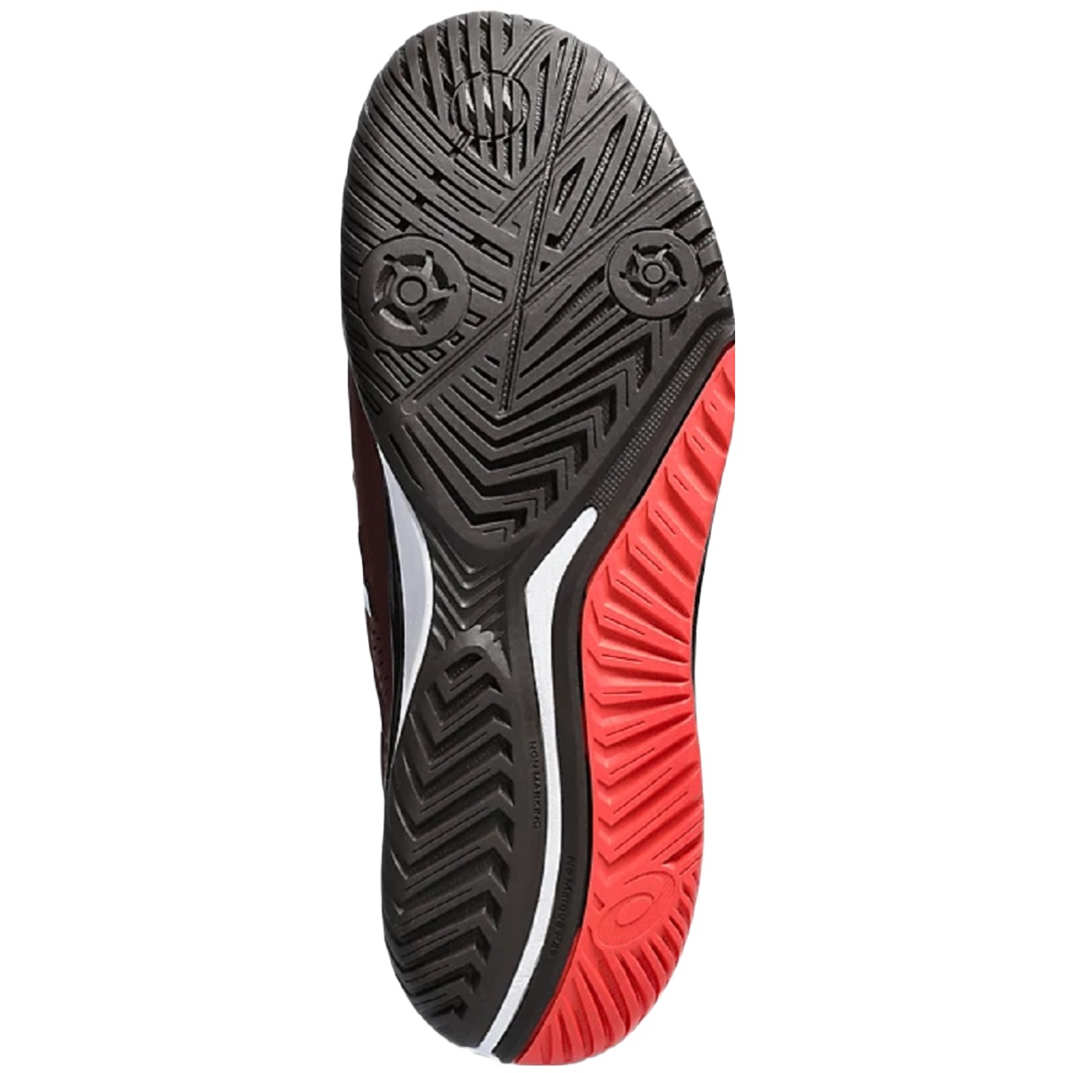 mens red asics trainers