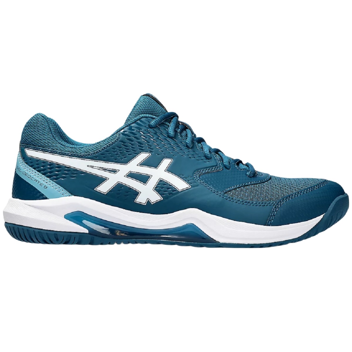 1041A408-400 Asics Men's Gel-Dedicate 8 Tennis Shoes (Restful Teal/White)