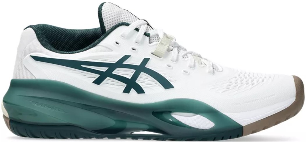 Asics Men's Gel-Resolution X Tennis Court Shoe (White/Saxon Green)
