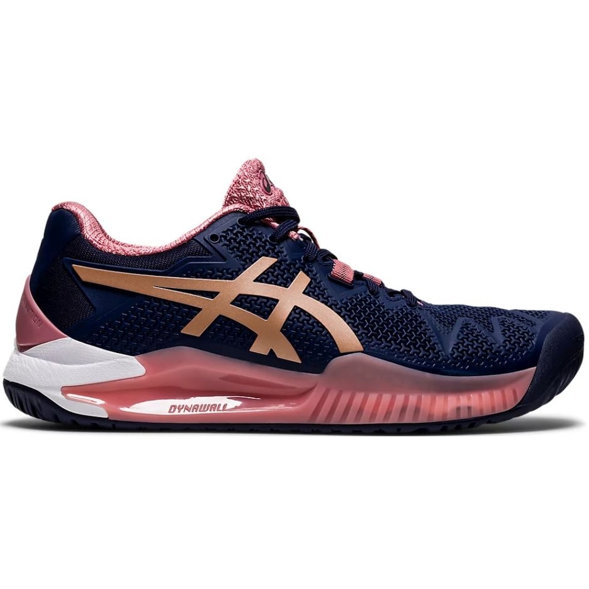 1042A072-404 ASICS Women's Gel-Resolution 8 Tennis Shoe (Peacoat/Rose Gold)