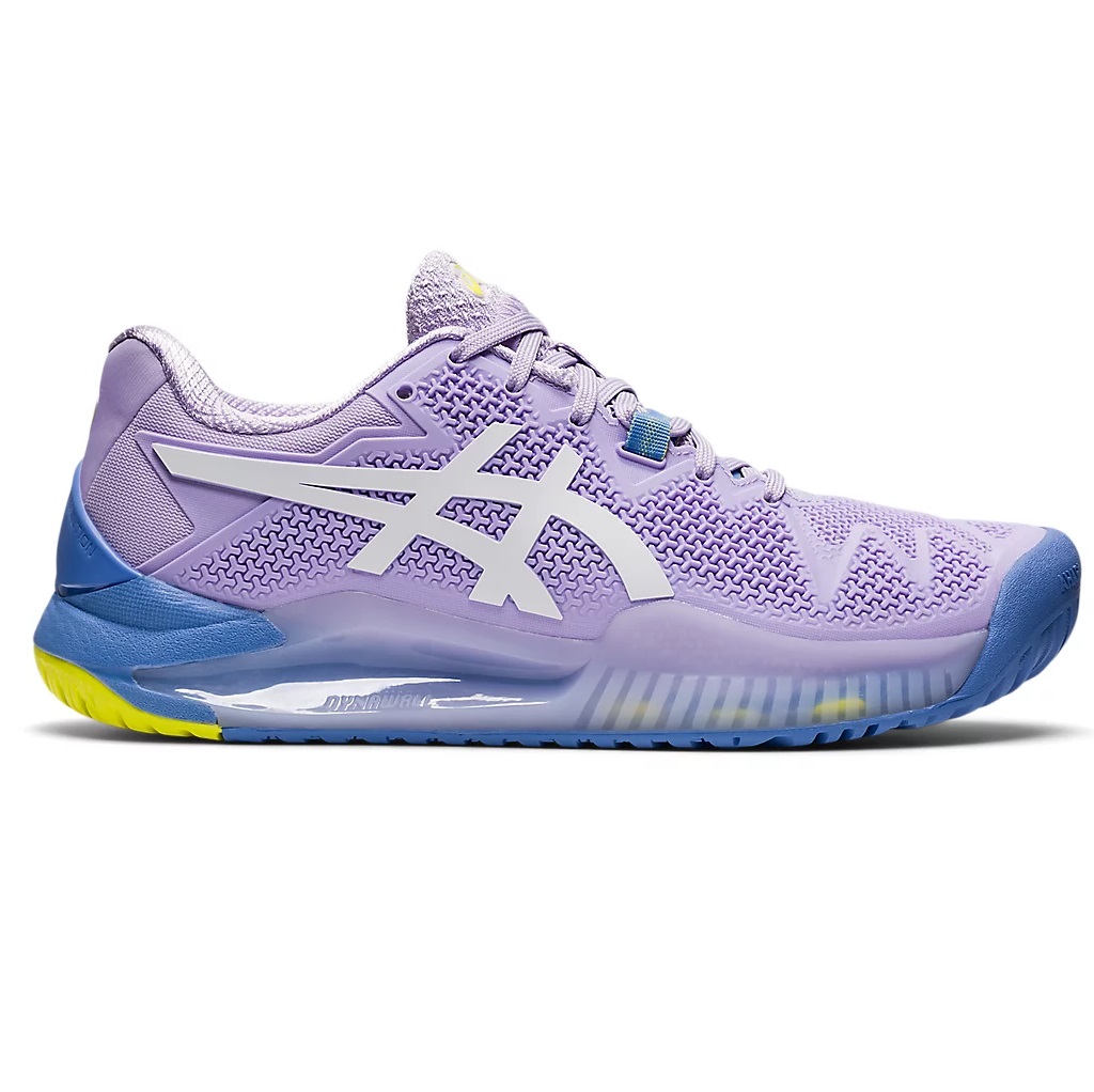 1042A072-501 ASICS Women's Gel-Resolution 8 Tennis Shoes (Murasaki/White) Right