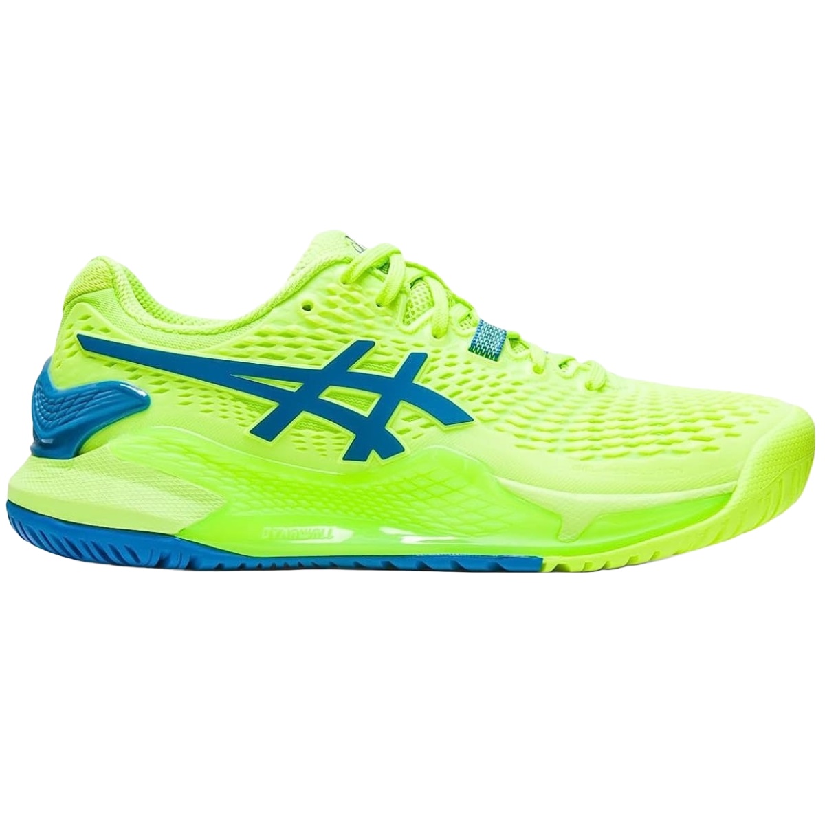 1042A208-300 Asics Women's Gel-Resolution 9 Tennis Shoes (Hazard Green/Reborn Blue)