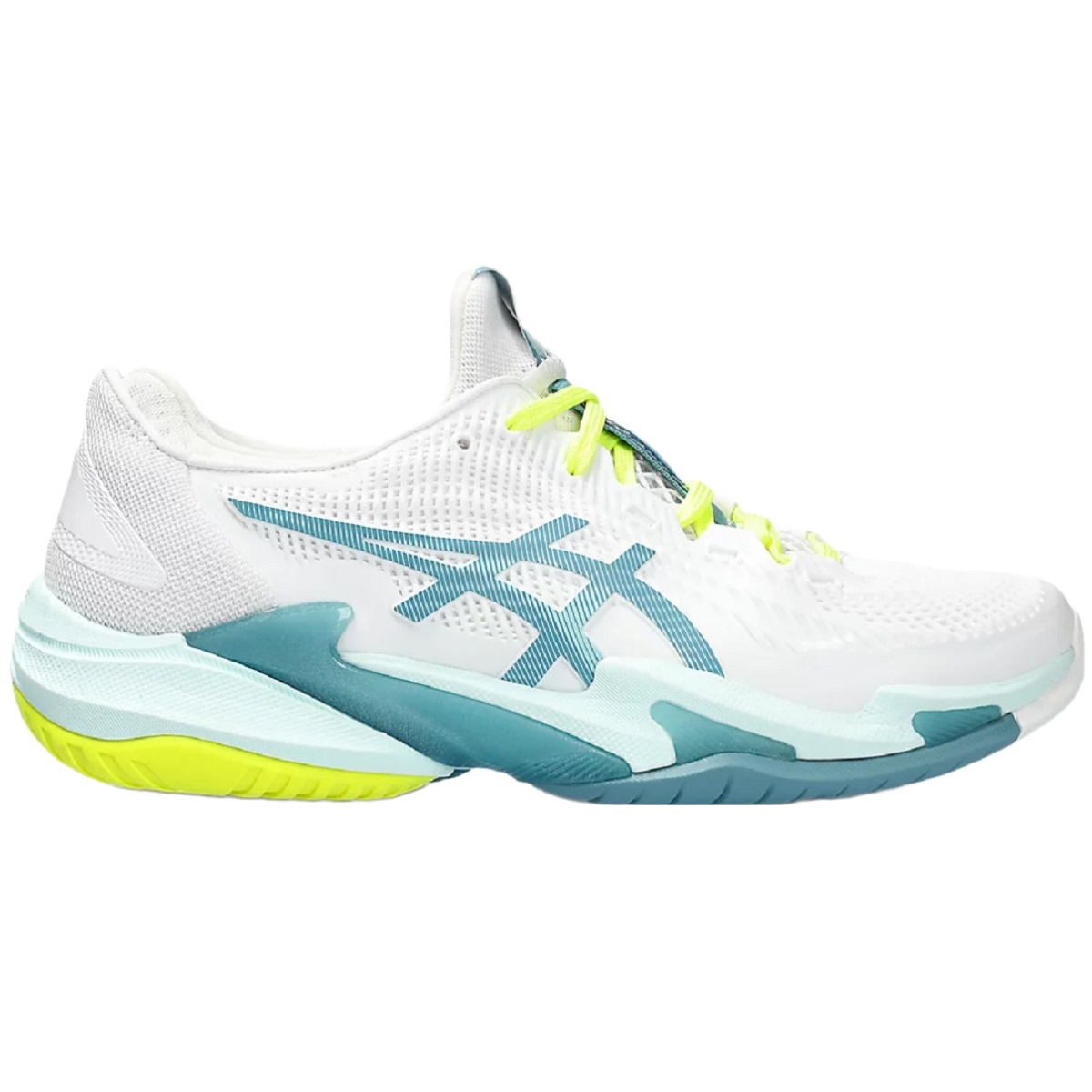 1042A220-102 Asics Women's Court FF 3 Tennis Shoes (White/Soothing Sea)