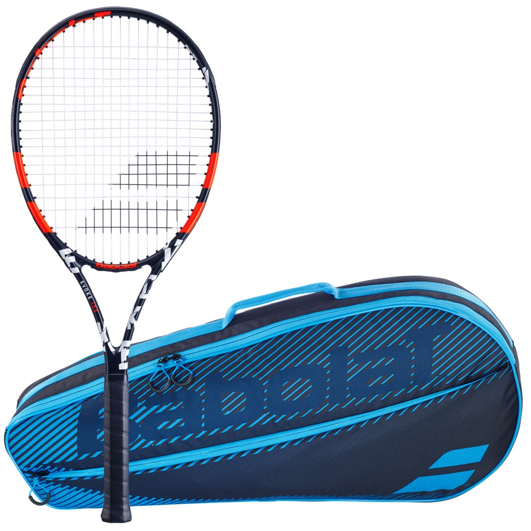 121223-162-751202-146-BNDL Babolat Evoke 105 Blue Club Bag Tennis Starter Bundle 