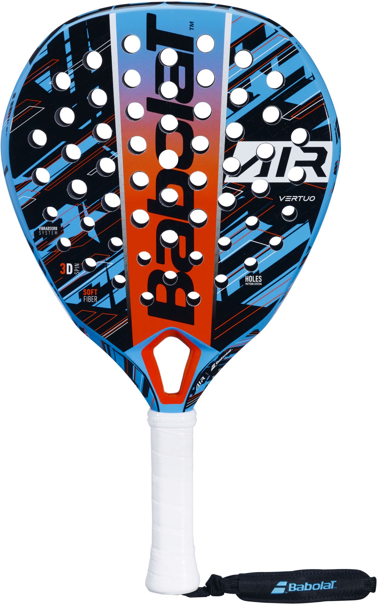 150124-100 Babolat Air Vertuo Padel Racket (Blue/Black/Red)