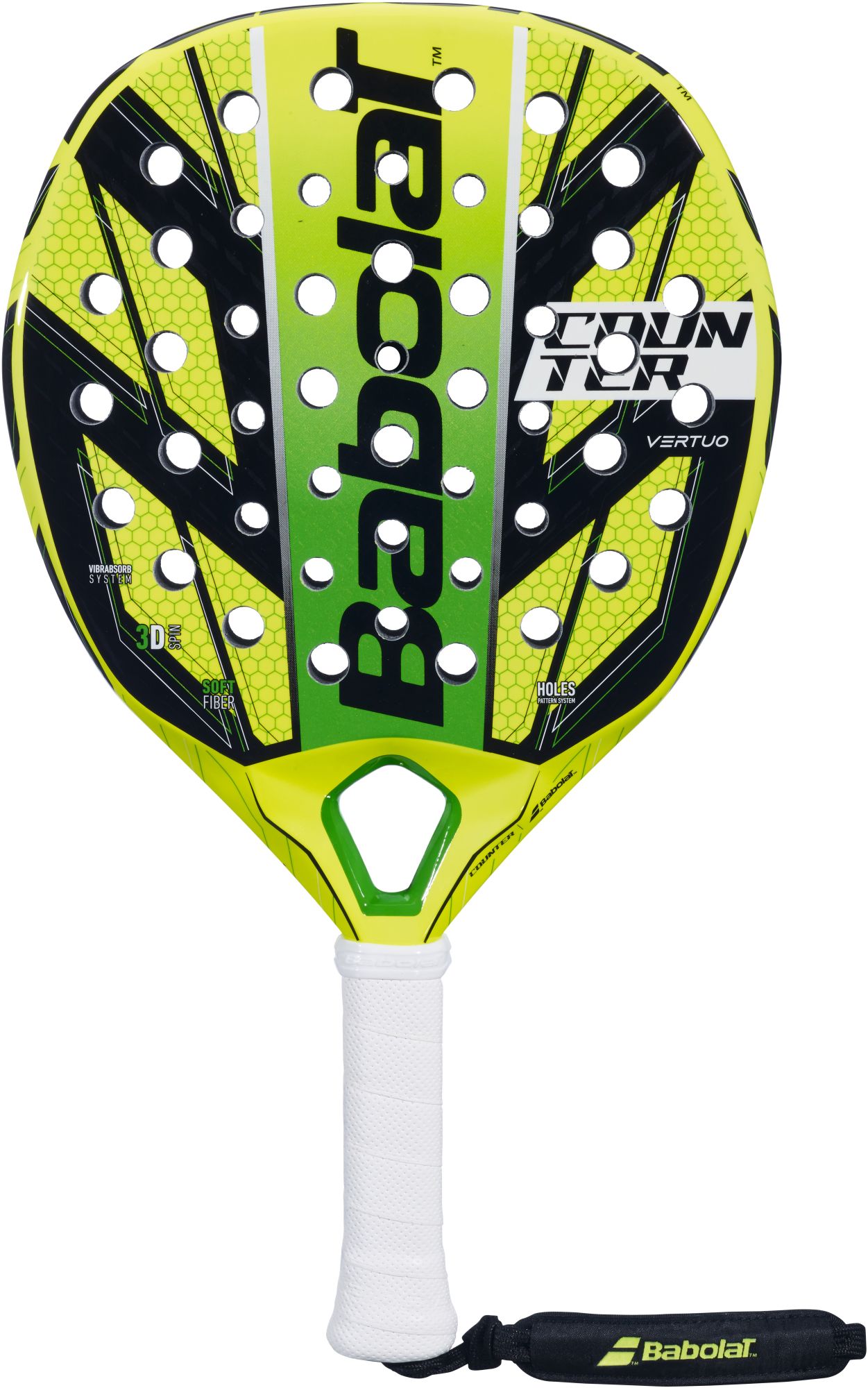 150125 Babolat Counter Vertuo Padel Racket (Yellow/Black/Green)