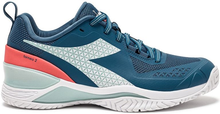 179503-D0847 Diadora Women's Blushield Torneo 2 All Ground Tennis Shoes (Legion Blue/White/Surf Spray)