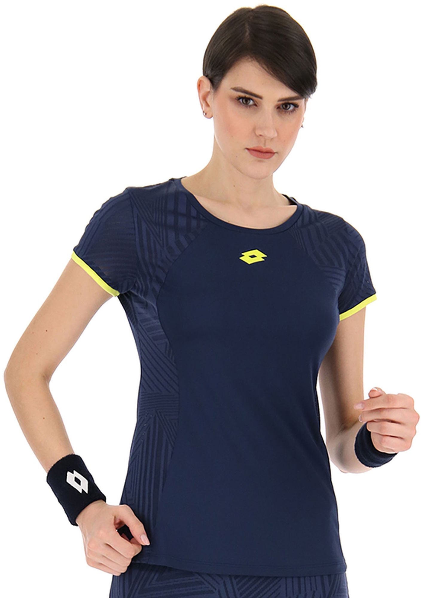 Lotto Women’s Superrapida Pickleball V Tee (Dark Denim)