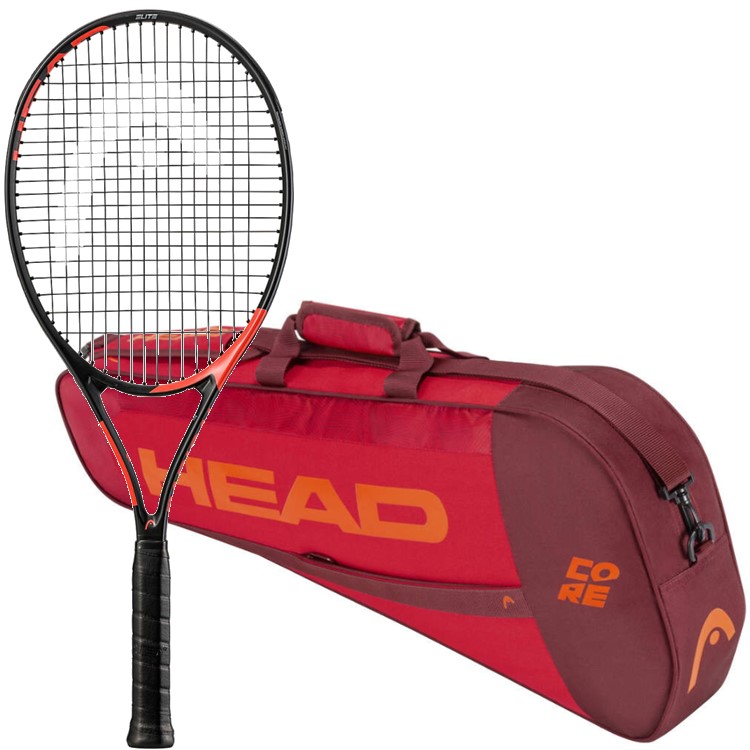 TiRadicalElite-CoreBag Head Ti. Radical Elite Tennis Racquet Bundled w Core 3R Pro Tennis Racquet Bag