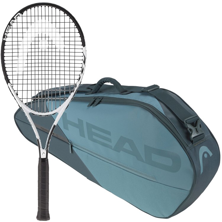GeoSpeed-Tour3RBag Head Geo Speed Prestrung Tennis Racquet Bundled w Tour 3R Tennis Bag