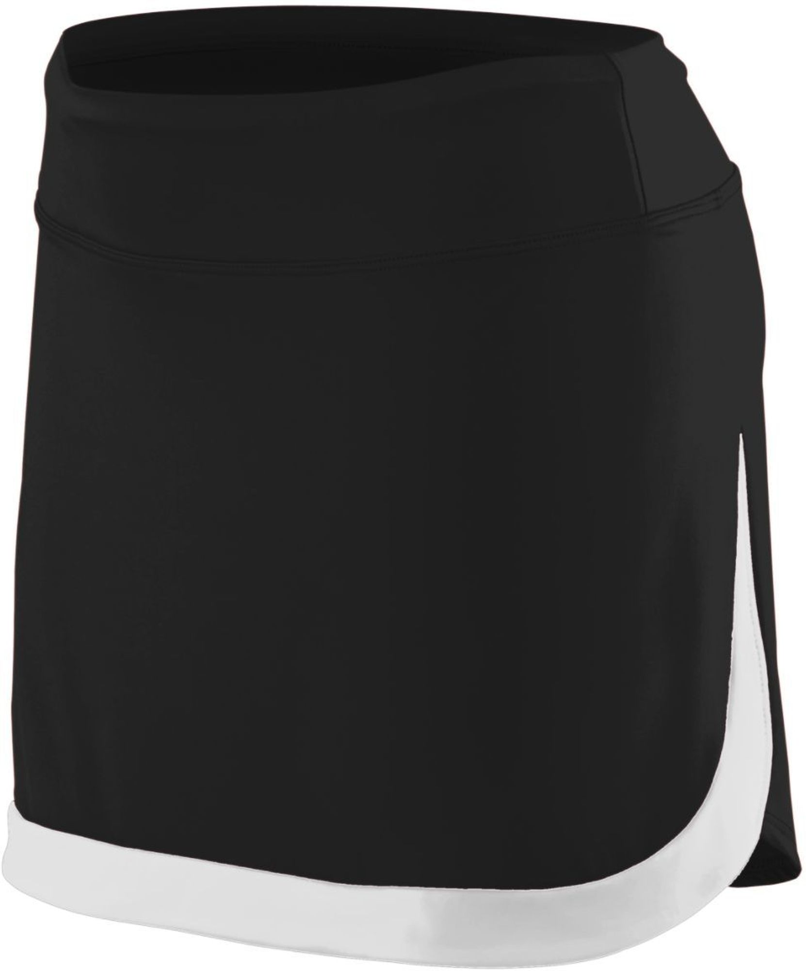 2410-420 Augusta Women's Color Block Tennis Skort (Black/White)