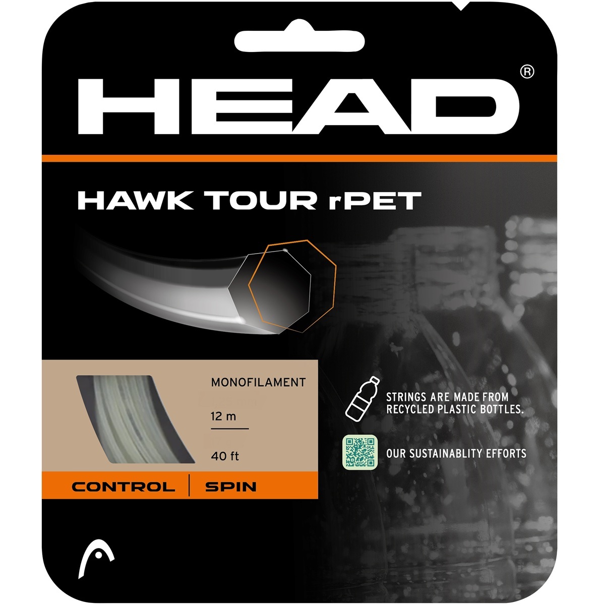 281125-17 Head Hawk Tour rPET 17g Tennis String (Set)