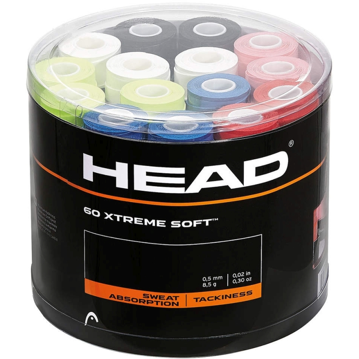 285425-MX Head XtremeSoft Tennis Racquet Overgrip 60 Pack (Assorted)