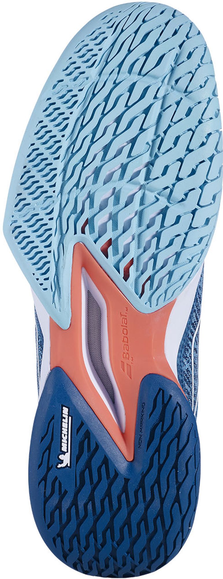 Babolat Men #39 s Jet Mach 3 Wide All Court Tennis Shoes (Angel Blue)