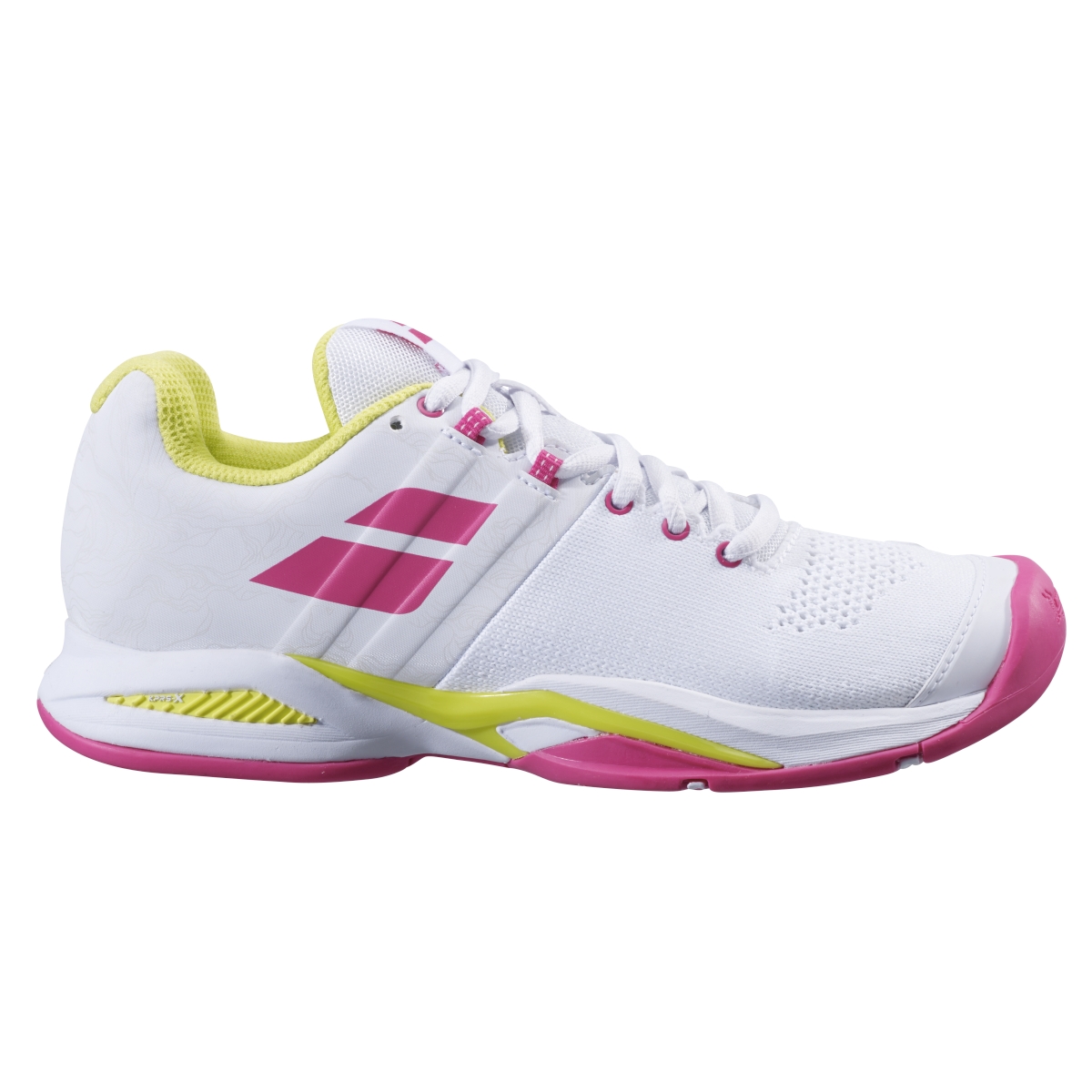 Babolat Women's Propulse Blast All Court Tennis Shoes (White/Red Rose)