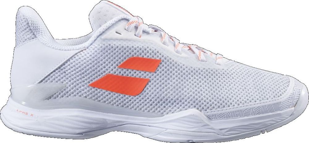 31S22651-1063 Babolat Women's Jet Tere All Court Tennis Shoes (White/Living Coral)