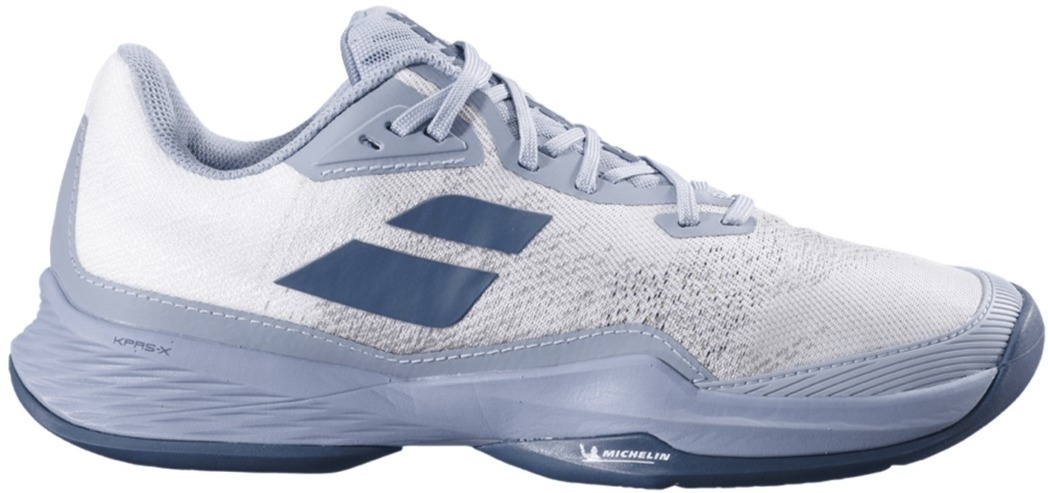 Babolat Men's Jet Mach 3 All Court Tennis Shoes (White/Dark Grey)