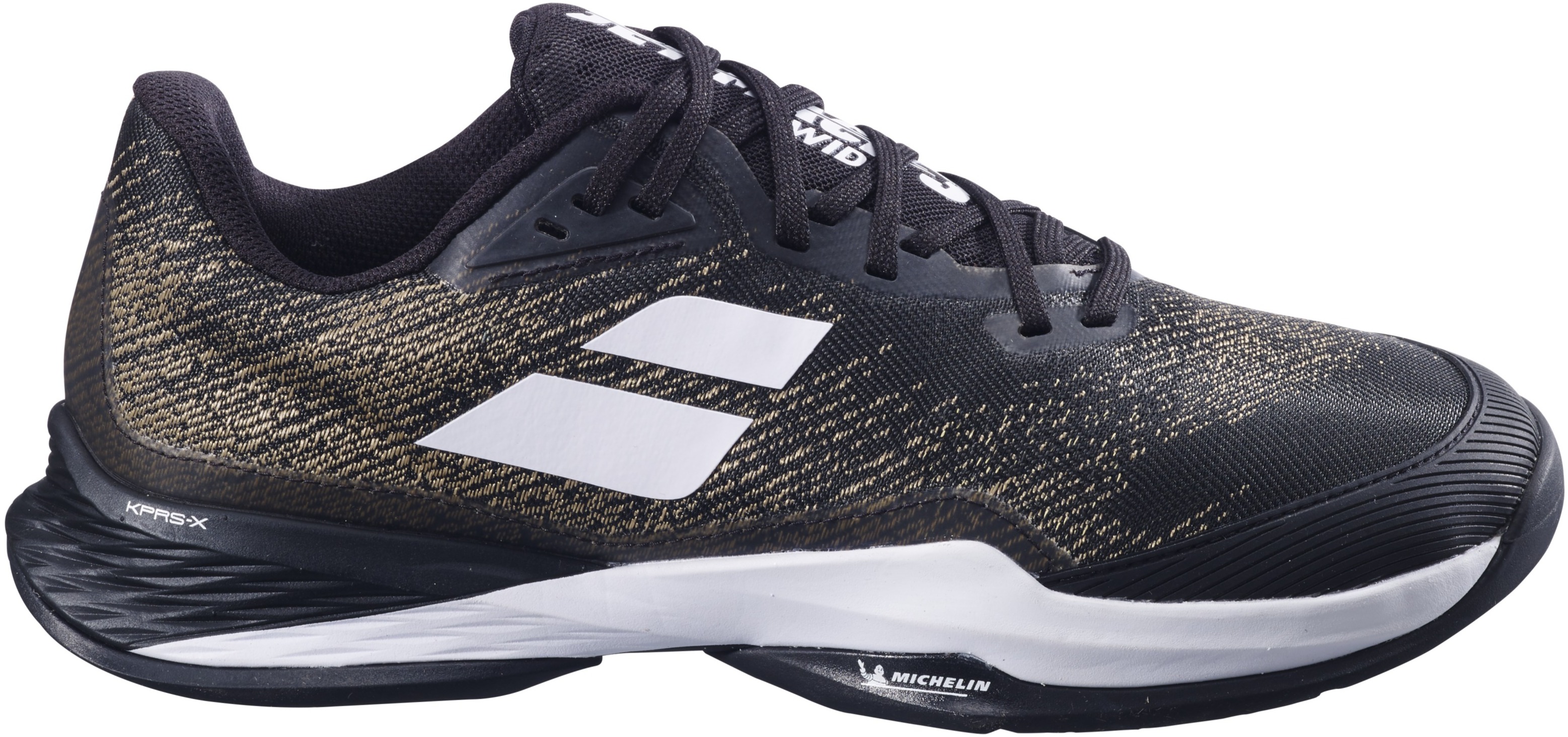 3A0S25B846-2001 Babolat Men's Jet Mach 3 Wide All Court Tennis Shoes (Black/White)