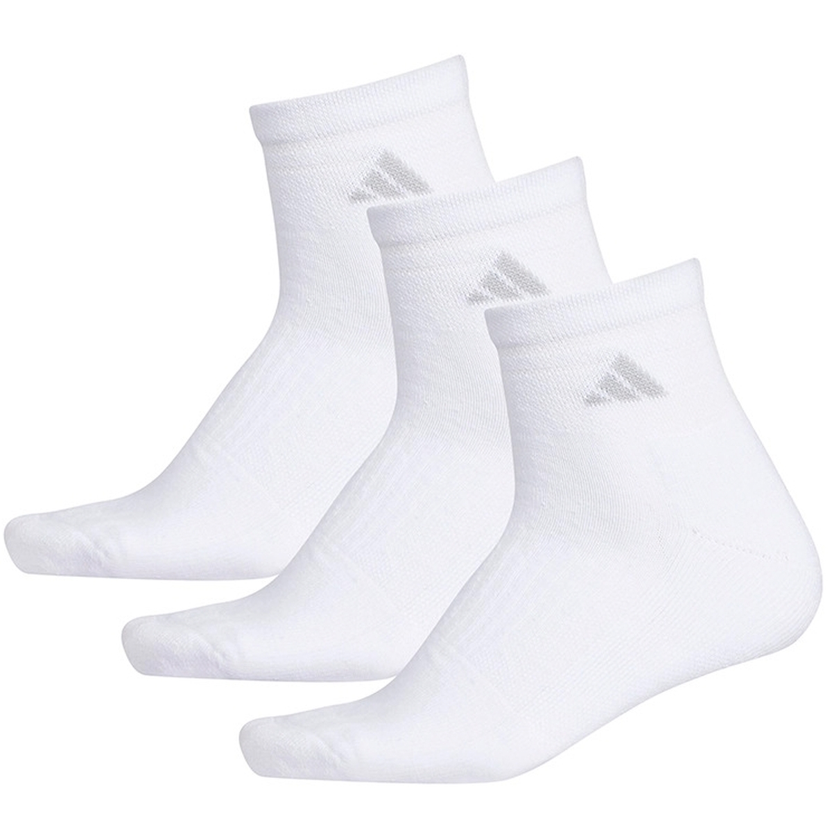 5148033A Adidas Women's Cushioned II 3-Pack Quarter Socks(White)