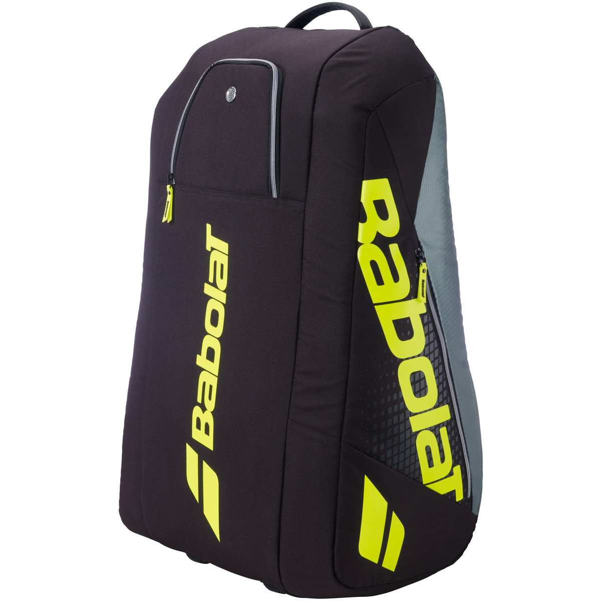 751238-100MY Babolat Pure Aero Racquet Holder x12 Tennis Bag (Metallic Grey/Black/Fluo Yellow)