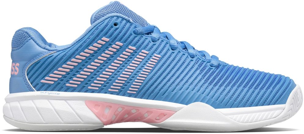 96613-454 K-Swiss Women's Hypercourt Express 2 Tennis Shoes (Silver Lake Blue/White/Orchid Pink)