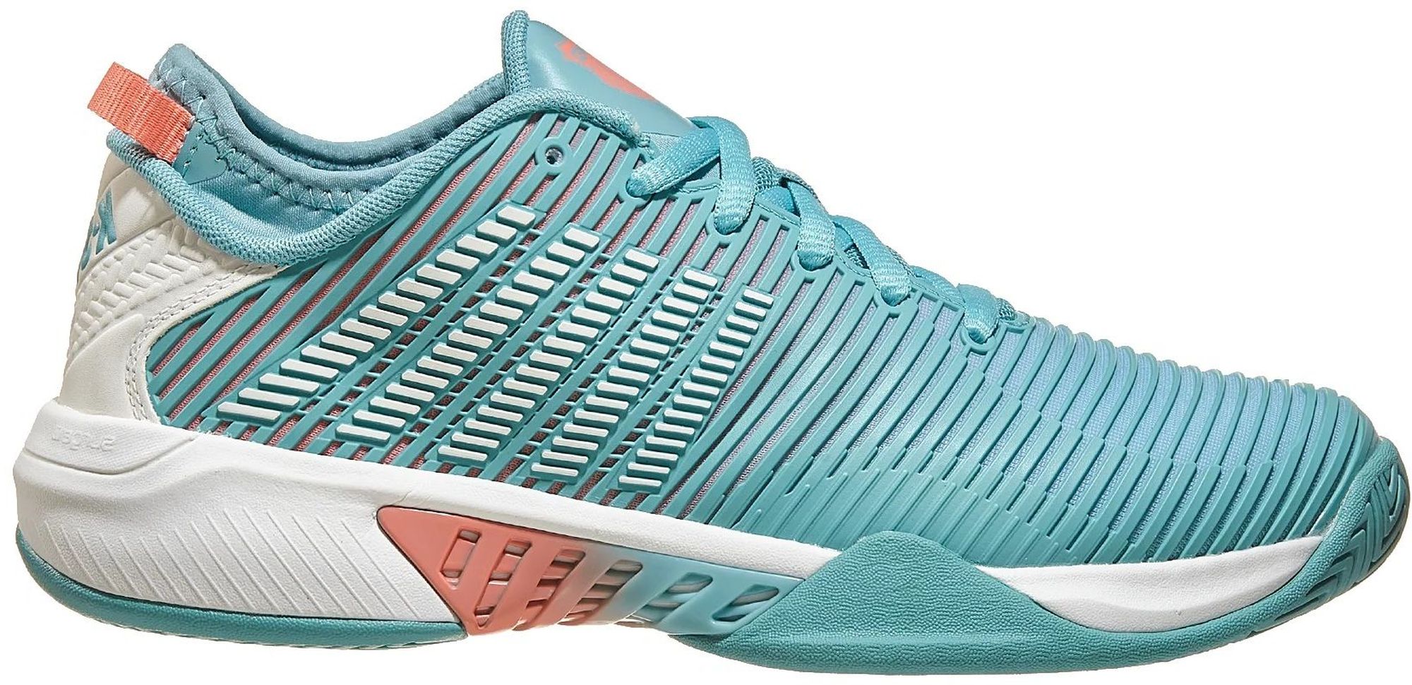 96615-407 K-Swiss Women's Hypercourt Supreme Tennis Shoes (Nile Blue/Blanc De Blanc/Desert Flower)