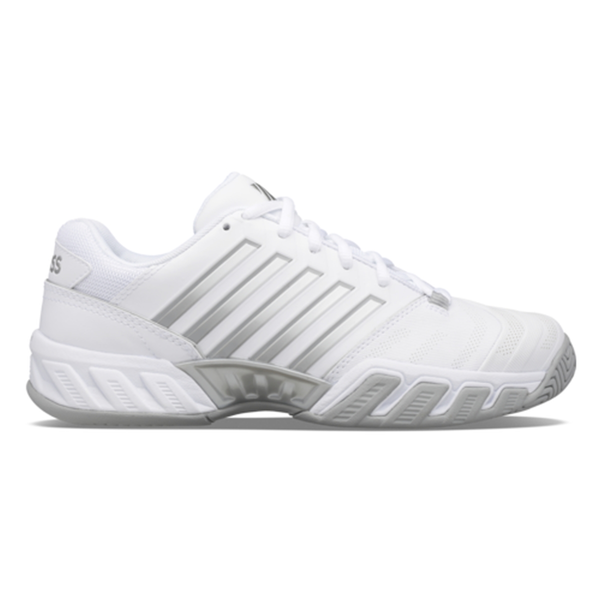 96989-138 K-Swiss Women's Bigshot Light 4 Tennis Shoes (White/High-Rise/Silver)