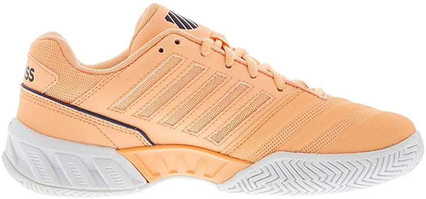 96989-583 K-Swiss Women's Bigshot Light 4 Tennis Shoes (Peach Nectar/Greystone/White)