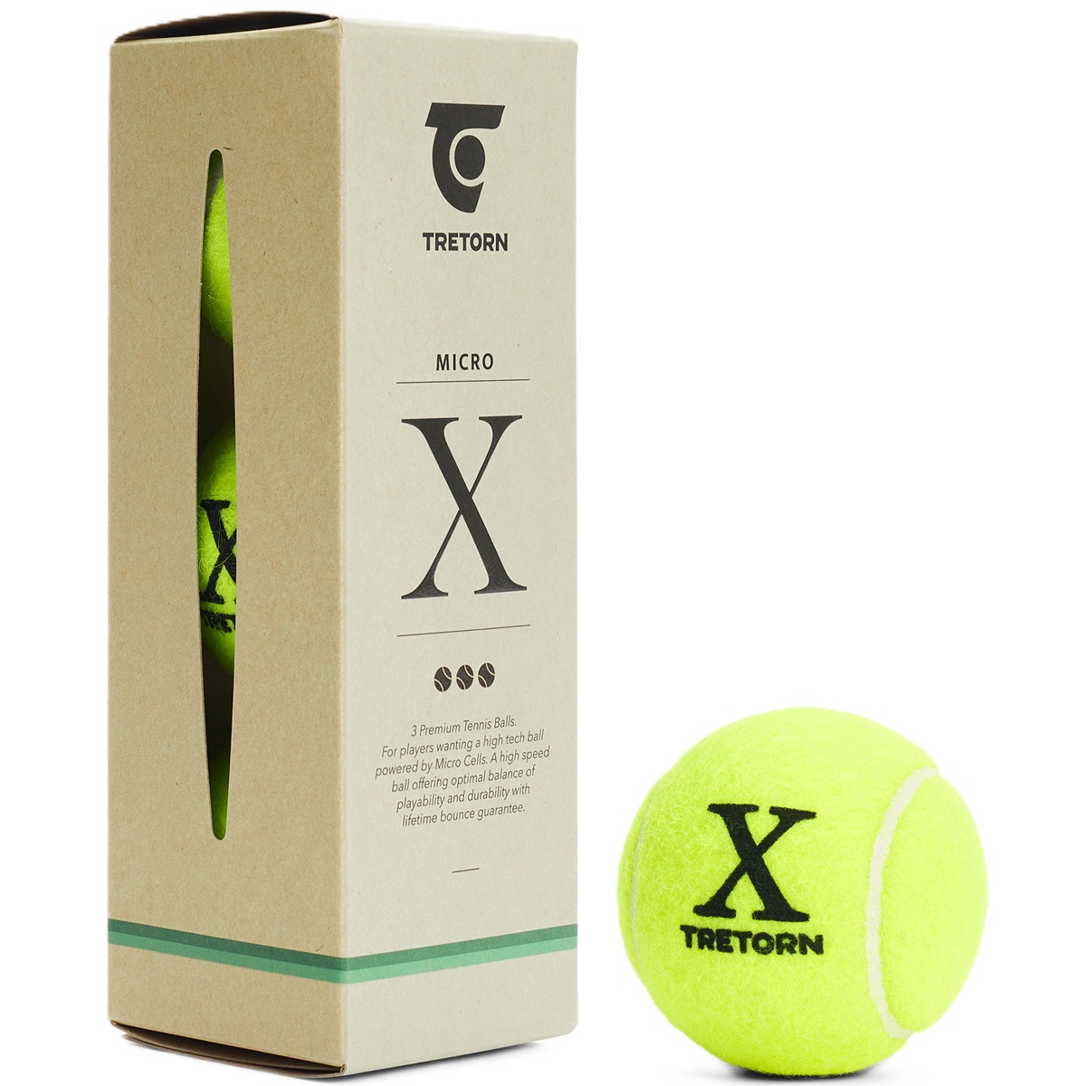 A0015-SL Tretorn Micro-X Pressureless Tennis Balls - Sleeve (3 Balls)