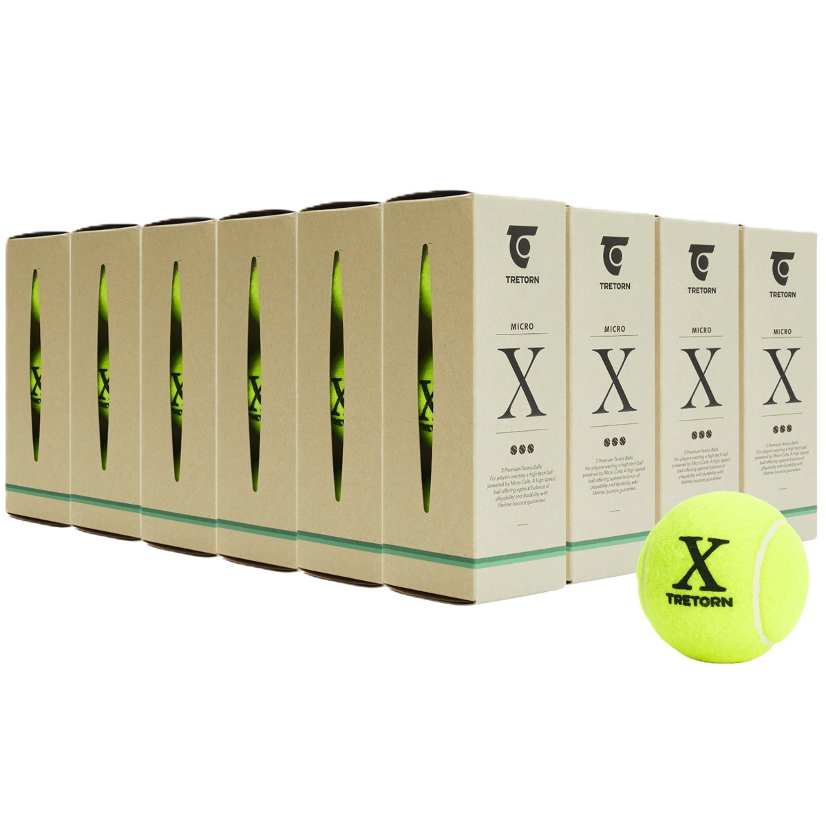 A0015 Tretorn Micro-X Pressureless Tennis Balls - Case (72 Balls)